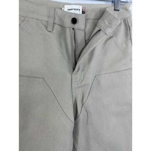 Honor The Gift Pants Men's 30x31.5 Double Knee Carpenter Heavy Canvas Tan - Picture 5 of 8